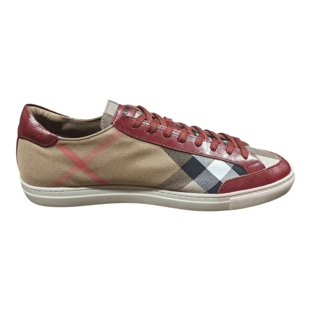 BURBERRY Hartsfields Check House Lace-Up Sneaker Size 40 - Picture 7 of 11